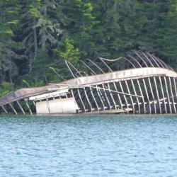 Michipicoten Island, Quebec Harbour, 100 Jahre altes Wrack